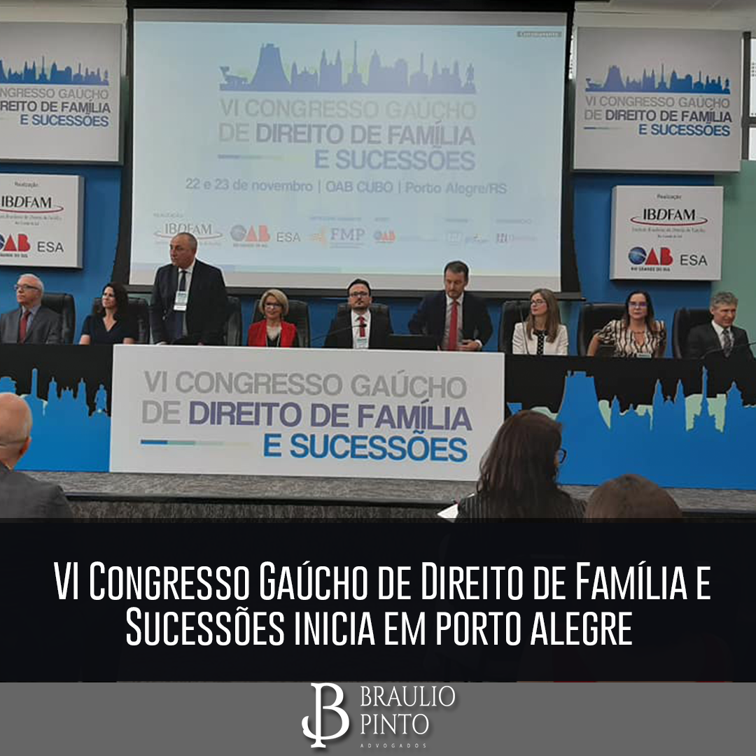 VI Congresso GaÃºcho de Direito de FamÃ­lia e SucessÃµes comeÃ§a hoje em Porto Alegre